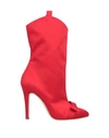 Alessandra Rich Ankle Boots In Red