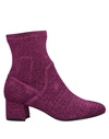 ESSENTIEL ANTWERP ESSENTIEL ANTWERP WOMAN ANKLE BOOTS FUCHSIA SIZE 9 TEXTILE FIBERS,11700767FI 5