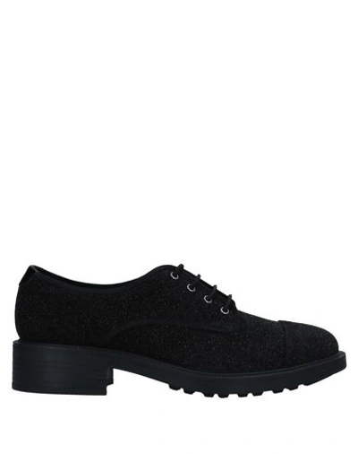 Hogan Lace-up Shoes In Black