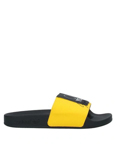 Y-3 Sandals In Yellow