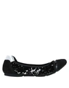 HOGAN HOGAN WOMAN BALLET FLATS BLACK SIZE 5.5 SOFT LEATHER, TEXTILE FIBERS,11707794TU 4