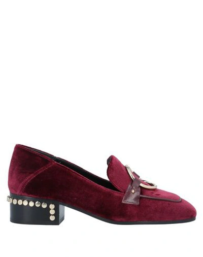 Space Style Concept Loafers In Maroon