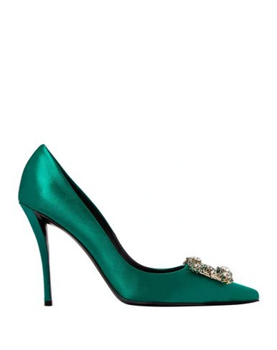 Roger Vivier Pump In Emerald Green