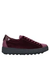 PHILIPPE MODEL PHILIPPE MODEL WOMAN SNEAKERS BURGUNDY SIZE 8 TEXTILE FIBERS, SOFT LEATHER,11712401TK 13