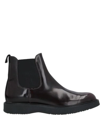 Anderson Ankle Boot In Maroon