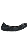 Tod's Black Smooth Leather Foldable Flats In Black