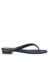 René Caovilla Flip Flops In Black