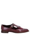 TOD'S TOD'S WOMAN LOAFERS GARNET SIZE 7 SOFT LEATHER, TEXTILE FIBERS,11725782JL 5