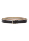 PAUL SMITH Reversible interchangeable buckle stripe leather belt