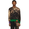 S.R. STUDIO. LA. CA. S.R. STUDIO. LA. CA. BLACK SOTO HAND-BLEACHED CONTRAST RIB SWEATSHIRT