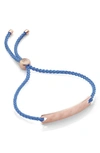 Monica Vinader 18k Rose Gold Vermeil And Blue Havana Mini Friendship Bracelet In R Gold