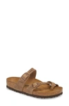 Birkenstock Mayari Slide Sandal In Zinfandel Oiled Leather