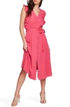 1.state Sleeveless Ruffle-trim Midi Dress In Island Bloom