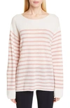 ADAM LIPPES STRIPE CASHMERE & SILK BATEAU NECK SWEATER,P19614BC