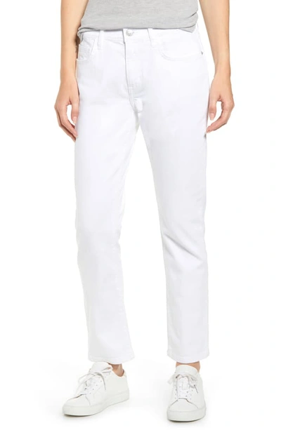 Current Elliott The Fling Low-rise Slim Boyfriend Jeans In 0 Clean Stretch White