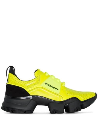 Givenchy Jaw Raised-sole Perforated-leather Trainers In Yellow