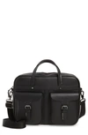 TED BAKER FORSEE LEATHER DOCUMENT BAG - BLACK,MXB-FORSEE-XH9M