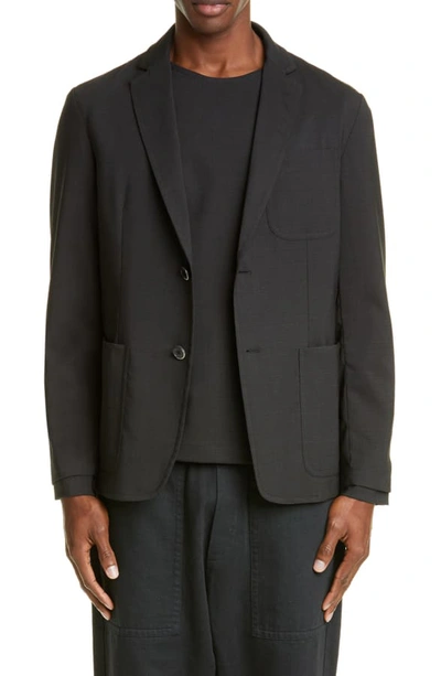 Barena Venezia Grey Prince Of Wales Checked Stretch-virgin Wool Suit Jacket In Antracite