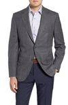 Peter Millar Hyperlight Classic Fit Windowpane Wool Sport Coat In Grey