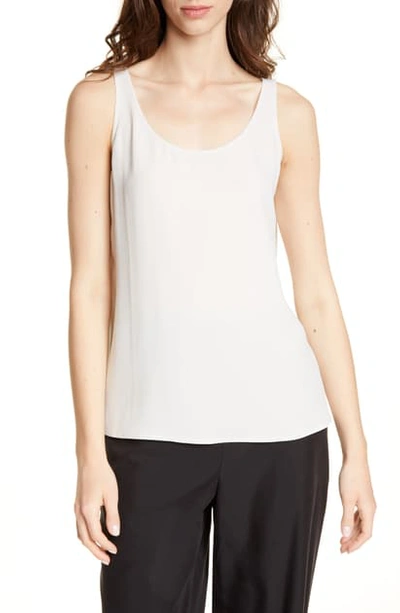 Eileen Fisher System Silk Jersey Tank Top, Regular & Petite In White