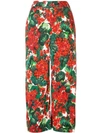 DOLCE & GABBANA PORTOFINO PRINT CROPPED TROUSERS