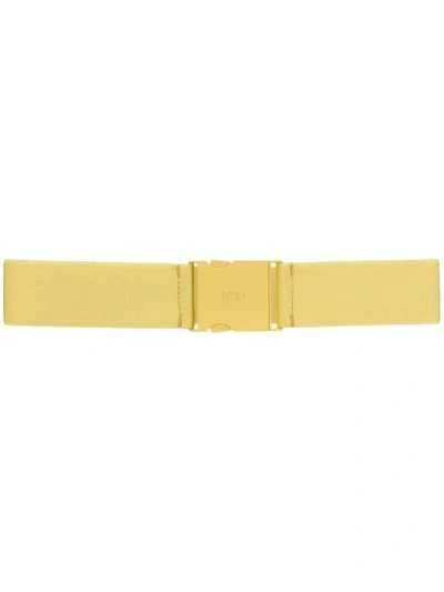 N°21 Nº21 Logo-engraved Buckle Belt - 黄色 In Yellow