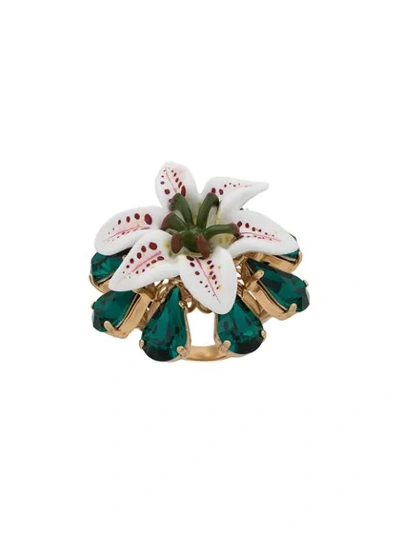 Dolce & Gabbana Floral Ring In White