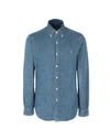 Polo Ralph Lauren Denim Sport Shirt In Blue