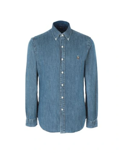 Polo Ralph Lauren Chemise Denim En Coton In Blue