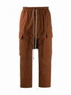 RICK OWENS CROPPED TRACK trousers,RU19F4385TE14121176