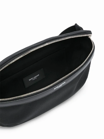 Saint Laurent Logo-lettering Belt Bag In Black