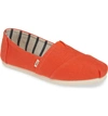 Toms Classic Canvas Slip-on In Cherry Tomato Heritage Canvas