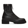 GIUSEPPE ZANOTTI GIUSEPPE ZANOTTI BLACK ZIP-UP COMBAT BOOTS