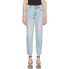 ALEXANDER WANG ALEXANDER WANG BLUE AND GREY RIDE CLASH JEANS