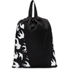 MCQ BY ALEXANDER MCQUEEN BLACK SWALLOW DRAWSTRING BACKPACK