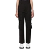 PRADA BLACK POPLIN POCKETS TROUSERS