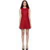 RED VALENTINO RED VALENTINO RED SCALLOP RIBBON DETAIL DRESS