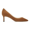 JIMMY CHOO JIMMY CHOO BROWN SUEDE ROMY 60 HEELS