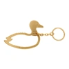 THOM BROWNE THOM BROWNE GOLD DUCK ICON CARABINER KEYCHAIN