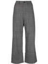 SEA CHECKED WIDE-LEG TROUSERS