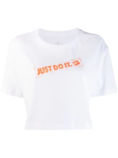 Nike 短款标语图章印花t恤 - 白色 In White