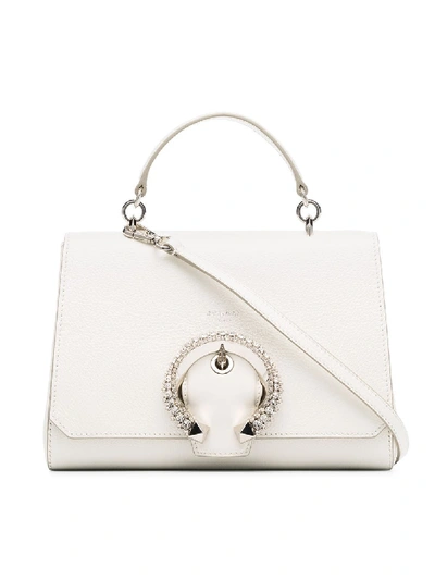 Jimmy Choo Madeline Crystal Tote - White In Weiss