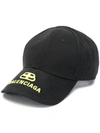 BALENCIAGA BALENCIAGA BB LOGO BASEBALL CAP - 黑色