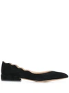 CHLOÉ SCALLOPED EDGE BALLERINA SHOES