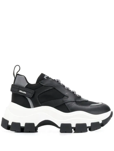 Prada Low-top Chunky Sneakers - 黑色 In Black