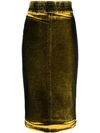 N°21 FADED EFFECT PENCIL SKIRT