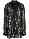 HAIDER ACKERMANN FLORAL EMBROIDERY SHEER BLOUSE