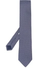 FERRAGAMO SALVATORE FERRAGAMO GANCINI PRINT TIE - 蓝色