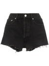 Agolde Dee Super High Rise Shorts Exhibit 26 In Black