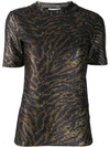 GANNI GANNI TIGER PRINT KNITTED TOP - 金色